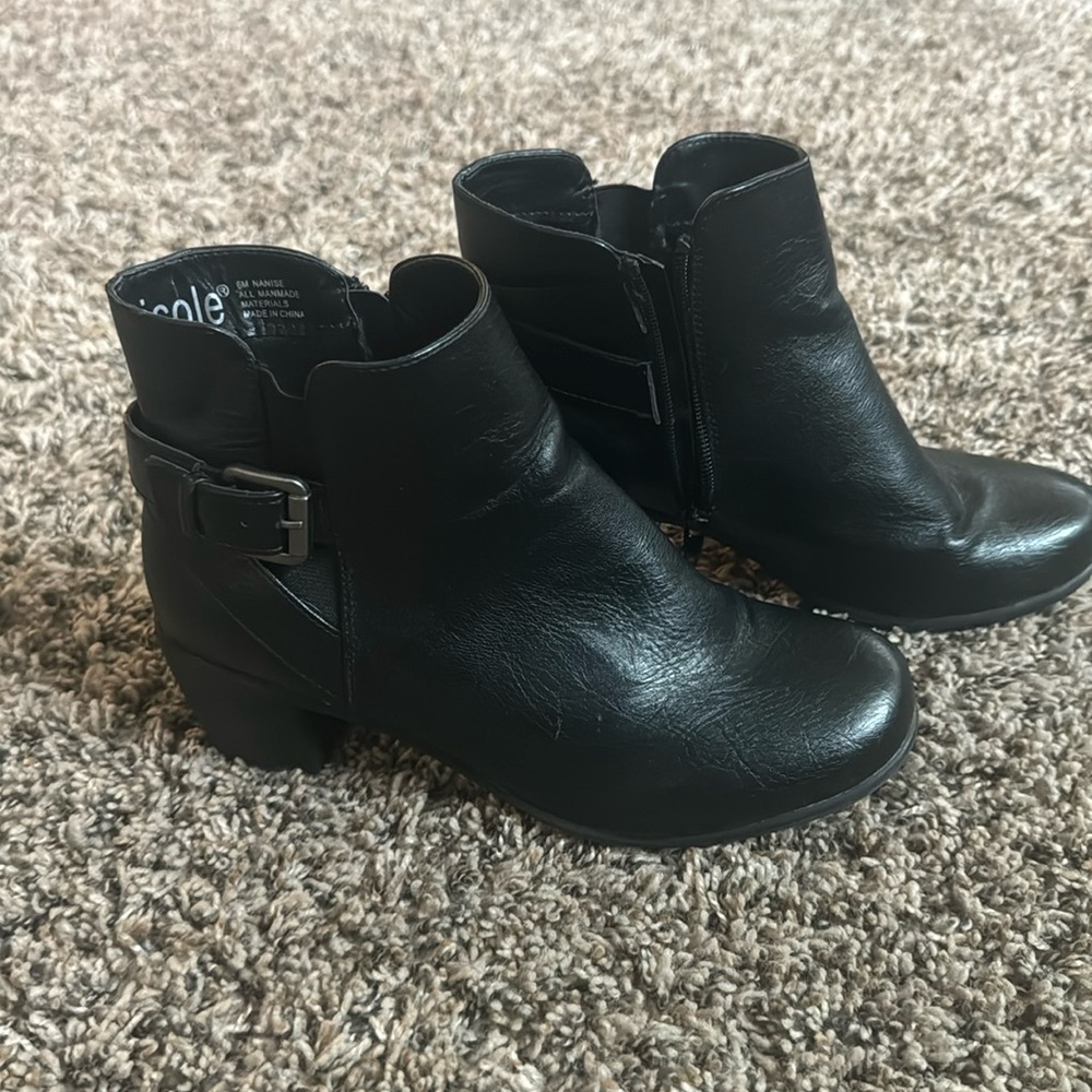 Nicole black ankle boots